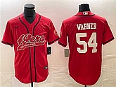 Men's San Francisco 49ers #54 Fred Warner Red Cool Base Baseball Limited Jersey,baseball caps,new era cap wholesale,wholesale hats